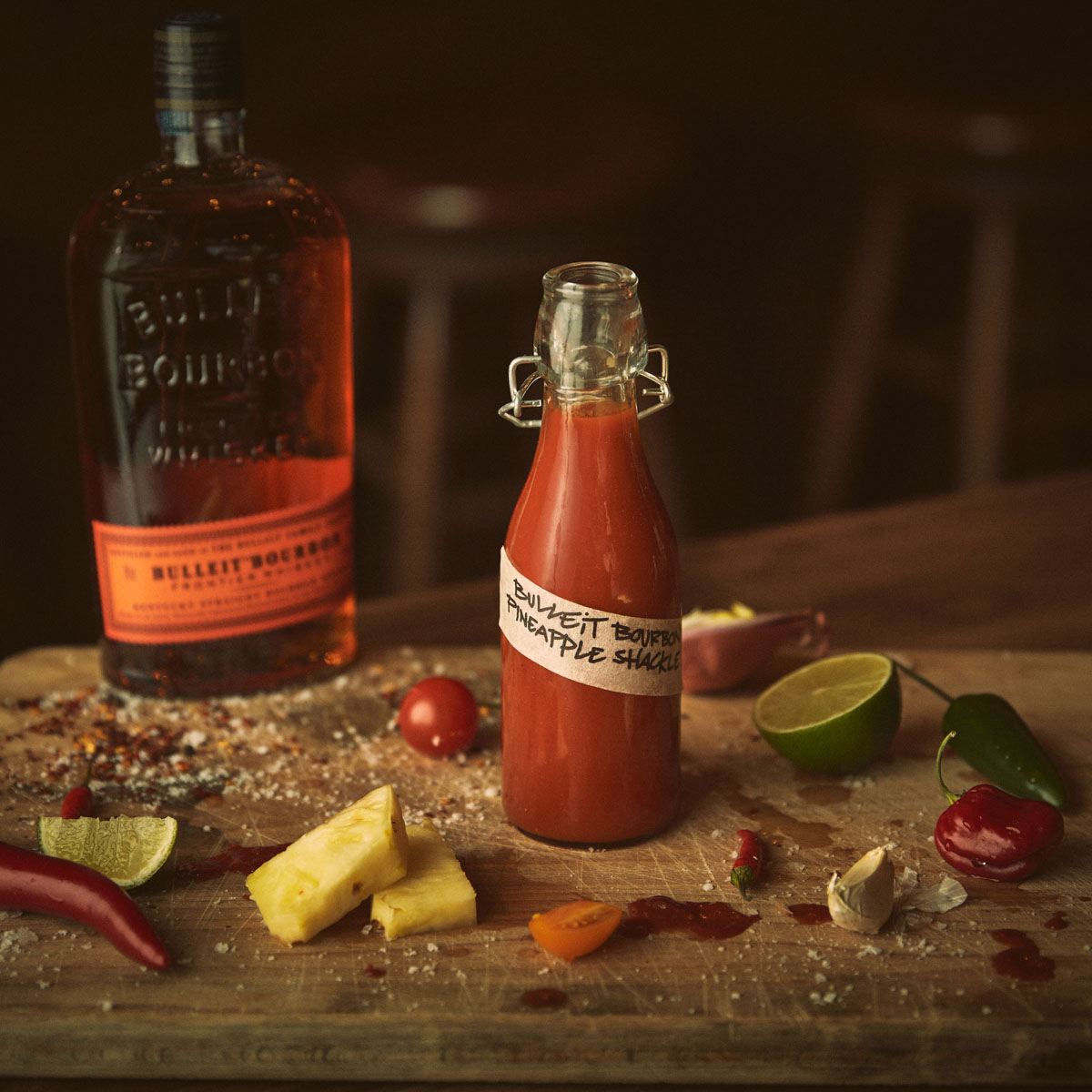 Bulleit Bourbon Pineapple Shackle by @Mariacph